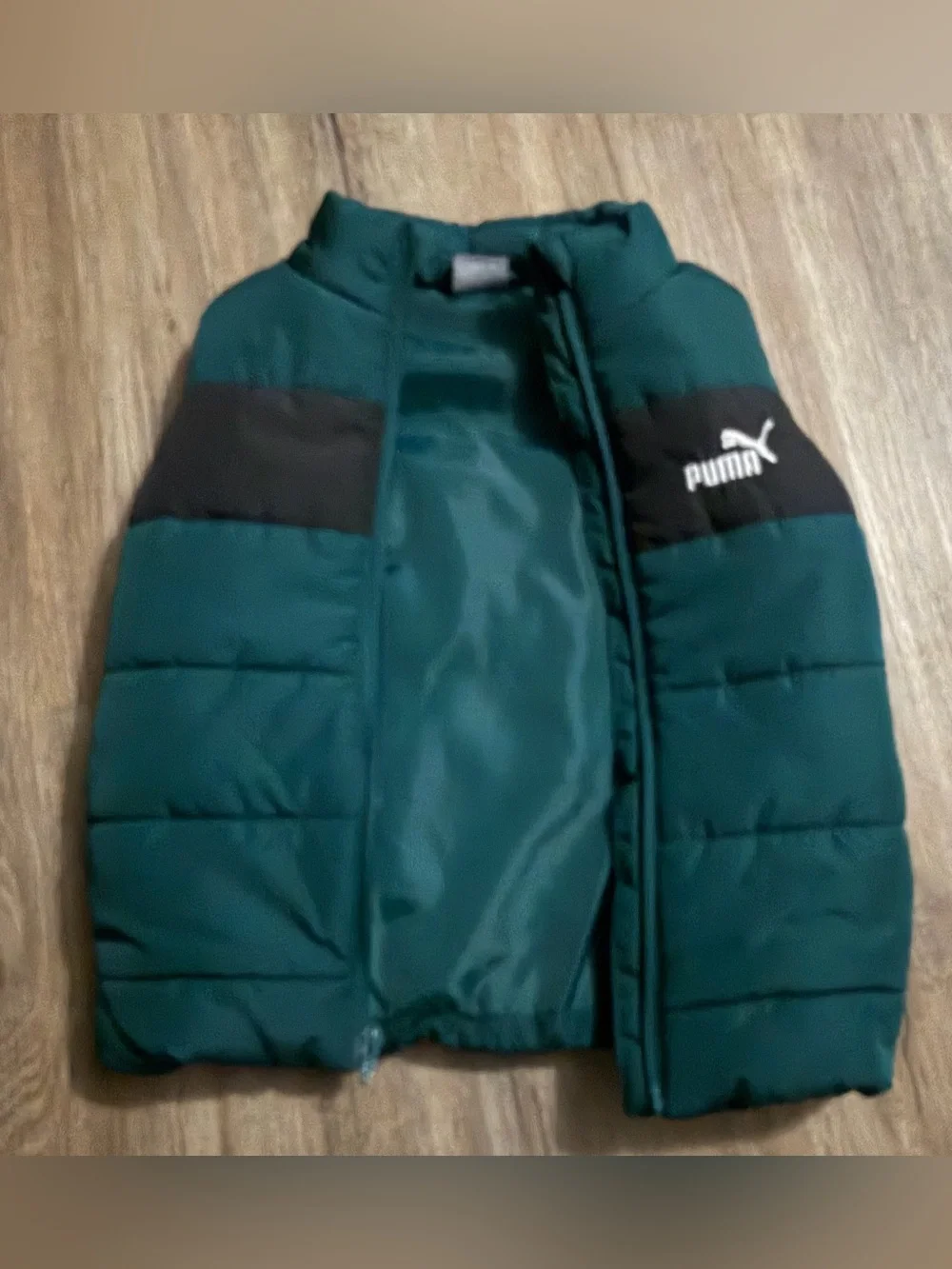 Puma - Teal & Black Puffer Vest - Size Small